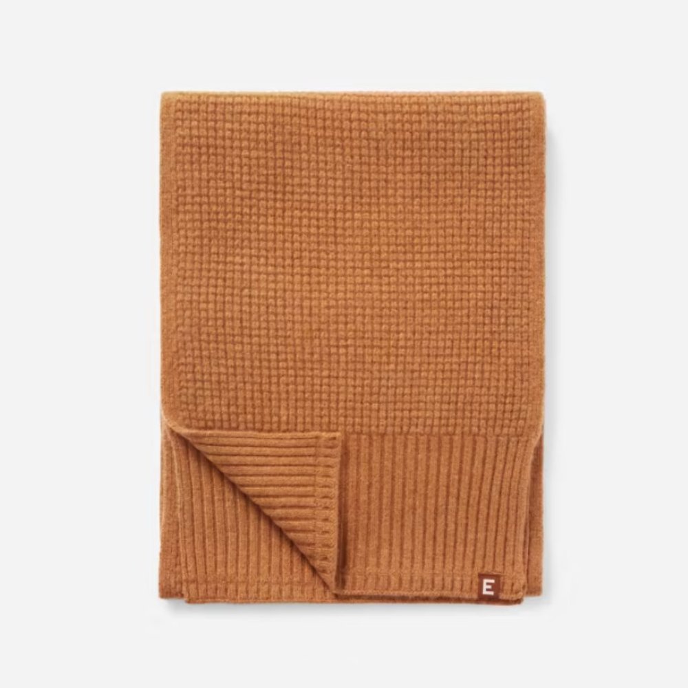Everlane The Felted Merino Waffle-Knit Scarf